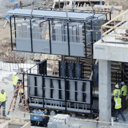 An example of prefabbed modular electrical room that can be provided by the AECInspire MAP Network.